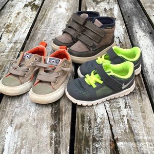 3 for 1 sz 6c Converse, Nike, OshKosh shoe lot